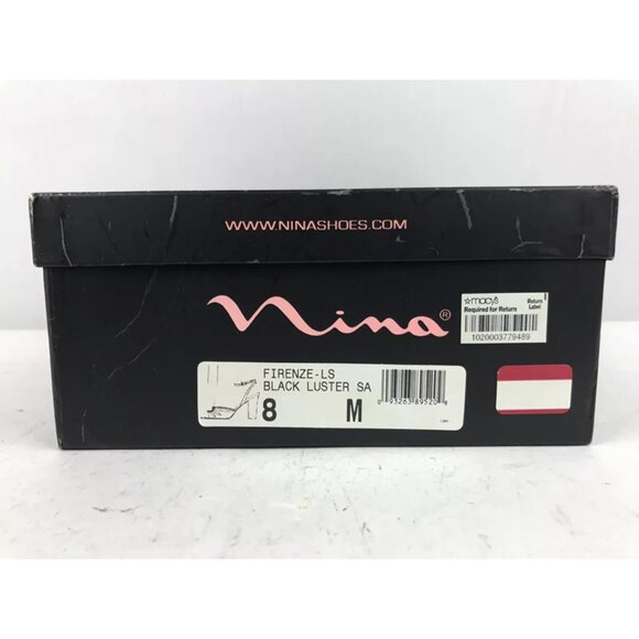 Nina Womens Black Firenze LS Luster Adjustable Block‎ Slingback Heel Size US 8M - Picture 10 of 10